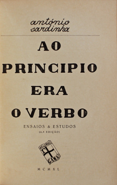 AO PRINCIPIO ERA O VERBO.
