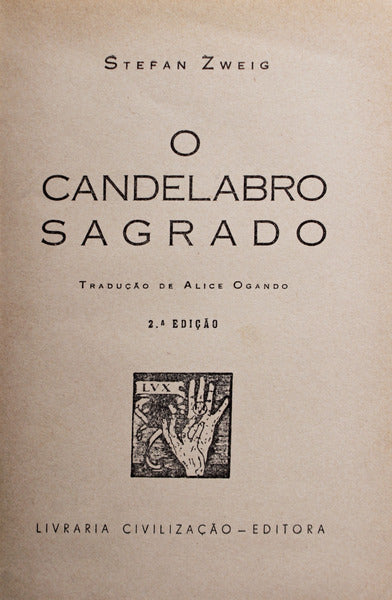 O CANDELABRO SAGRADO. [2.Âª EDIÃ‡ÃƒO, ENC.]