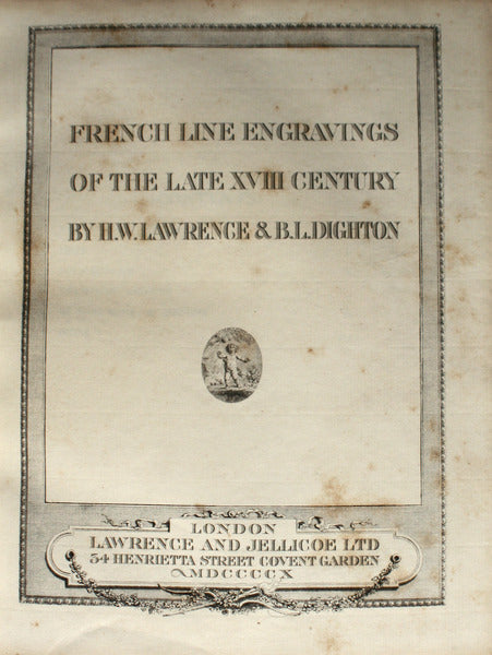 FRENCH LINE ENGRAVINGS OF THE LATE XVIII CENTURY.