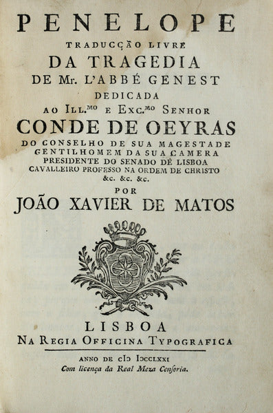 PENELOPE TRADUCÃ‡ÃƒO LIVRE DA TRAGEDIA