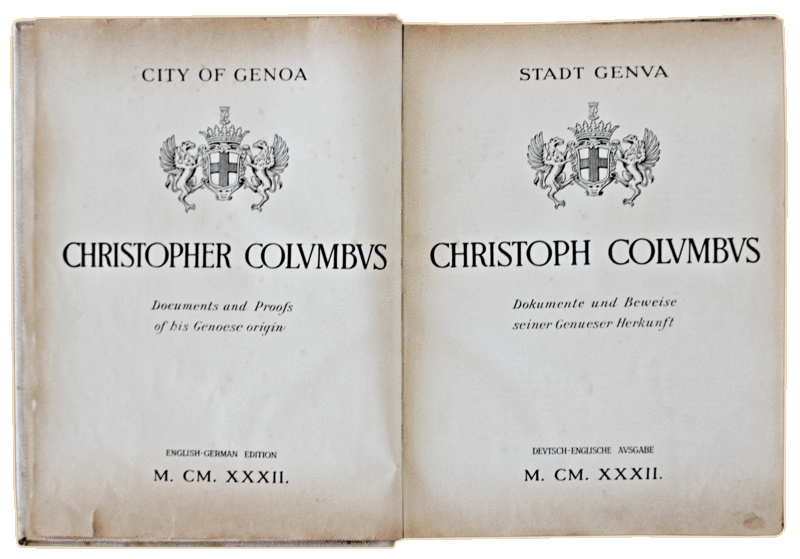 CHRISTOPHER COLVMBVS. CHRISTOPH COLVMBVS.