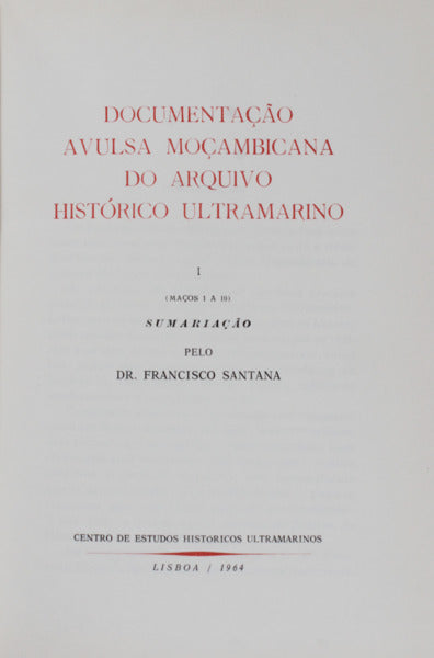 DOCUMENTAÃ‡ÃƒO AVULSA MOÃ‡AMBICANA DO ARQUIVO HISTÃ“RICO ULTRAMARINO