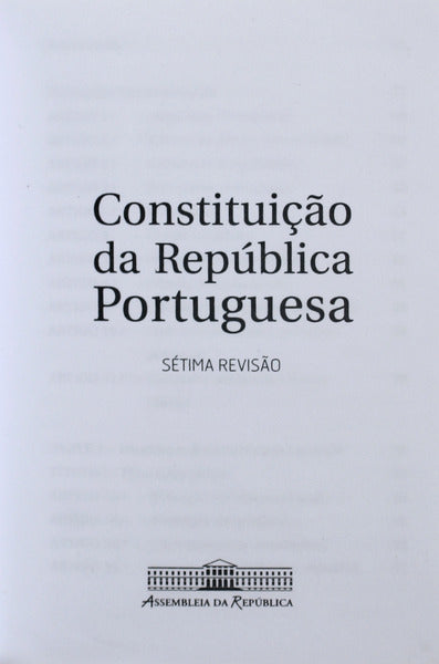 CONSTITUIÃ‡ÃƒO DA REPÃšBLICA PORTUGUESA, SÃ‰TIMA REVISÃƒO.