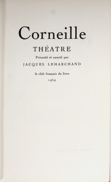 THÃ‰ATRE CLASSIQUE FRANÃ‡AIS.