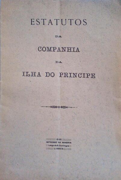 ESTATUTOS DA COMPANHIA DA ILHA DO PRINCIPE.