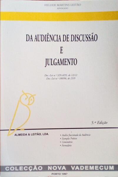 DA AUDIÃŠNCIA DE DISCUSSÃƒO E JULGAMENTO.