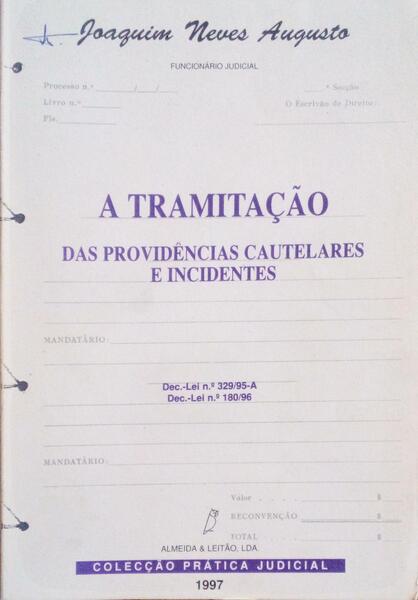 A TRAMITAÃ‡ÃƒO DAS PROVIDÃŠNCIAS CAUTELARES E INCIDENTES.