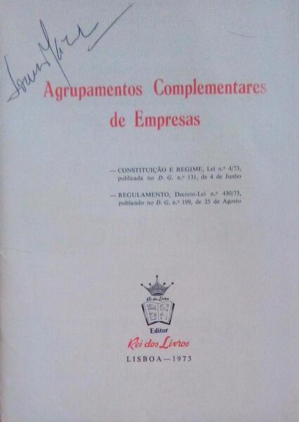 AGRUPAMENTOS COMPLEMENTARES DE EMPRESAS.