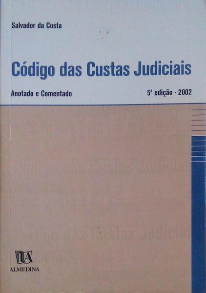 CÃ“DIGO DAS CUSTAS JUDICIAIS.