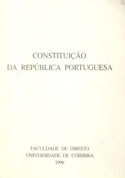CONSTITUIÃ‡ÃƒO DA REPÃšBLICA PORTUGUESA. [EDIÃ‡ÃƒO EM MINIATURA]