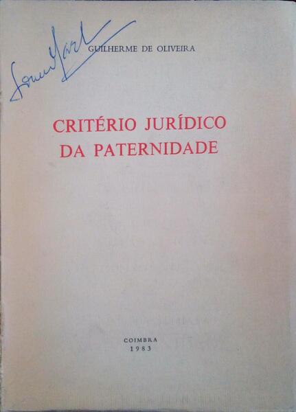 CRITÃ‰RIO JURÃDICO DA PATERNIDADE.