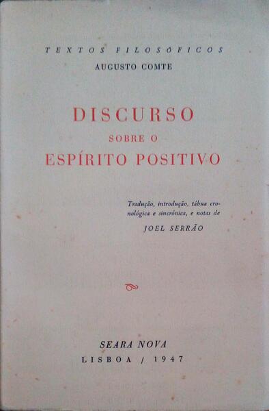 DISCURSO SOBRE O ESPÃRITO POSITIVO.