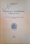 ADVOCACIA, HONORÃRIOS, TABELAS, ETC.