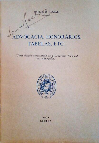 ADVOCACIA, HONORÃRIOS, TABELAS, ETC.