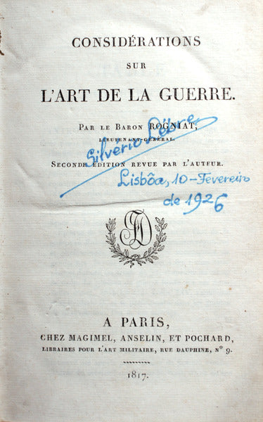 CONSIDÃ‰RATIONS SUR L'ART DE LA GUERRE.