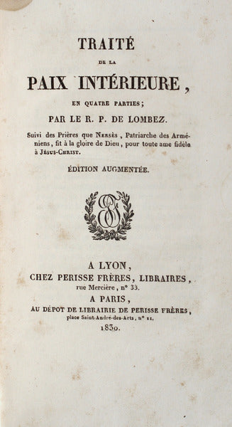TRAITÃ‰ DE LA PAIX INTÃ‰RIEURE,