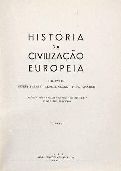HISTÃ“RIA DA CIVILIZAÃ‡ÃƒO EUROPEIA.