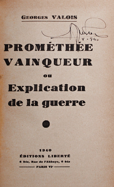 PROMÃ‰THÃ‰E VAINQUEUR OU EXPLICATION DE LA GUERRE.