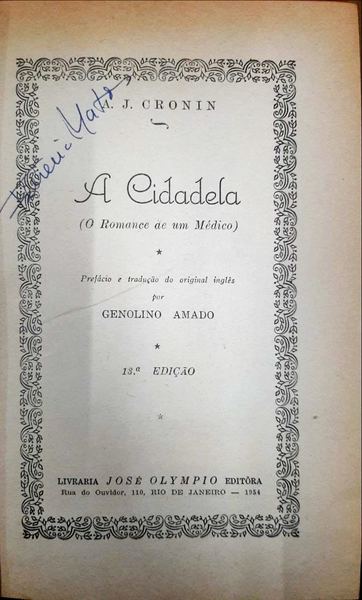 A CIDADELA. [ENCADERNADO]