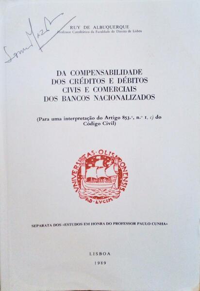 DA COMPENSABILIDADE DOS CRÃ‰DITOS E DÃ‰BITOS CIVIS E COMERCIAIS DOS BANCOS NACIONALIZADOS.