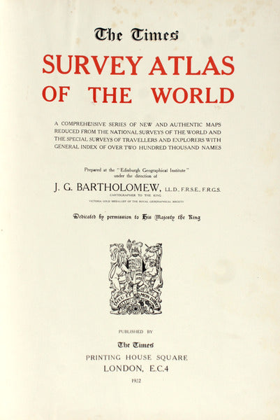SURVEY ATLAS OF THE WORLD.