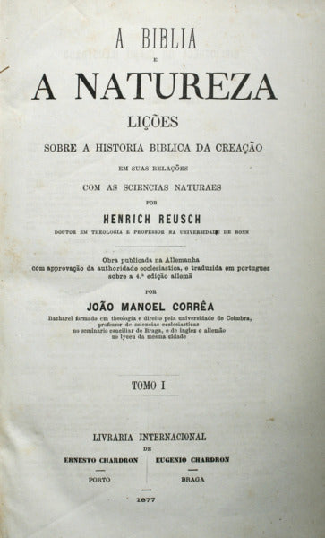 A BIBLIA E A NATUREZA.