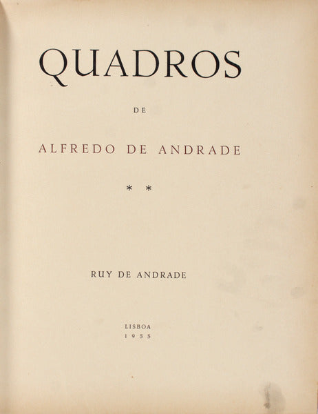 QUADROS DE ALFREDO DE ANDRADE.