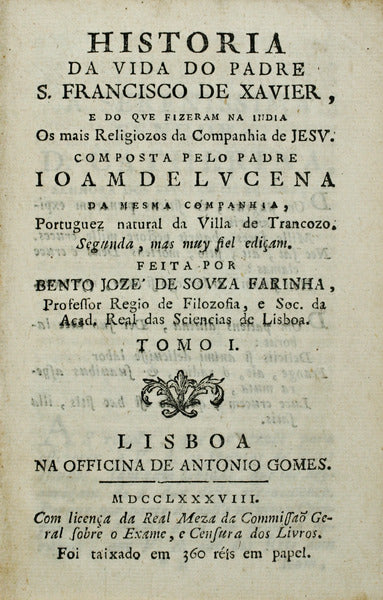 HISTORIA DA VIDA DO PADRE S. FRANCISCO XAVIER,