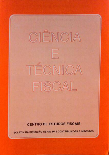 CIÃŠNCIA E TÃ‰CNICA FISCAL, N.Âº 375, JUNHO-SETEMBRO 1994.