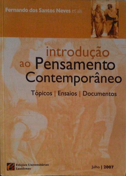 INTRODUÃ‡ÃƒO AO PENSAMENTO CONTEMPORÃ‚NEO.