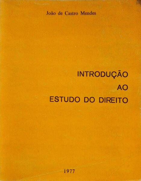 INTRODUÃ‡ÃƒO AO ESTUDO DO DIREITO.