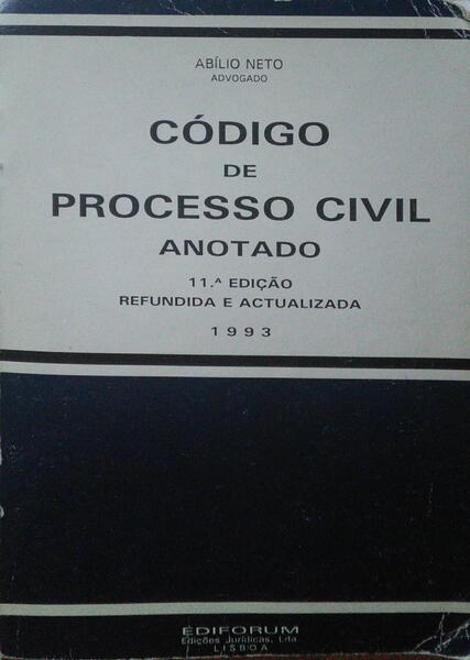 CODIGO DE PROCESSO CIVIL. ANOTADO. [11.Âª EDIÃ‡ÃƒO]