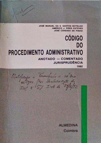 CÃ“DIGO DO PROCEDIMENTO ADMINISTRATIVO.