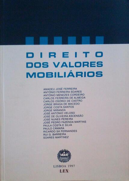 DIREITO DOS VALORES MOBILIÃRIOS.