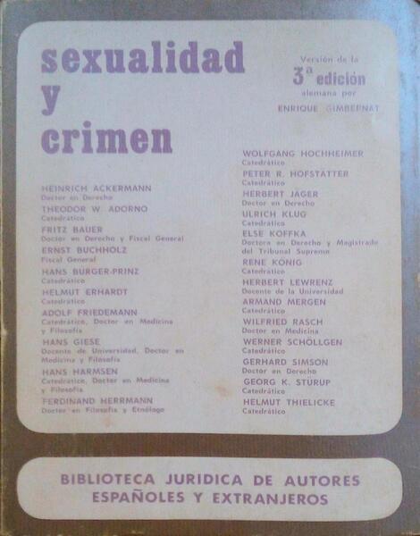 SEXUALIDAD Y CRIMEN.