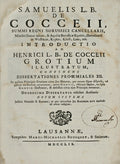 INTRODUCTIO AD HENRICI L.B. DE COCCEII GROTIUM ILLUSTRATUM.