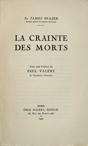 LA CRAINTE DES MORTS.