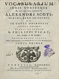 VOCABULARIUM JURIS UTRIUSQUE.