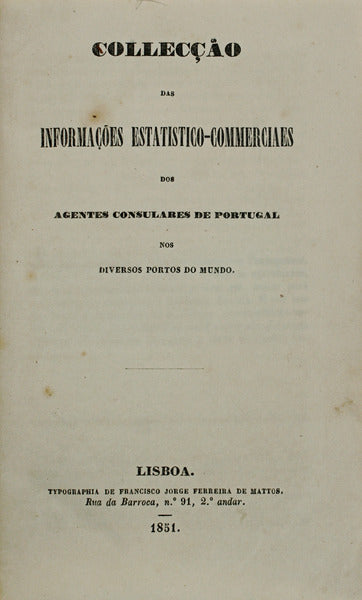 COLLECÃ‡ÃƒO DAS INFORMAÃ‡Ã•ES ESTATISTICO-COMMERCIAES.