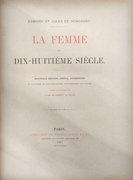 LA FEMME AU DIX-HUITIÃˆME SIÃˆCLE.