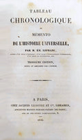 TABLEAU CHRONOLOGIQUE.