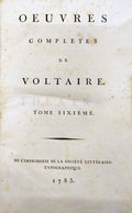 OEUVRES COMPLETES DE VOLTAIRE. TOME SIXIEME.