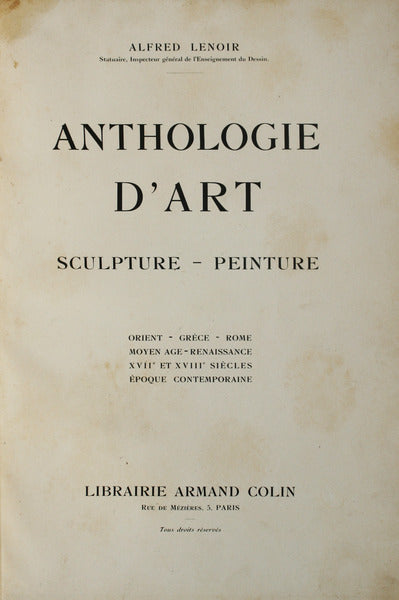 ANTHOLOGIE D'ART.