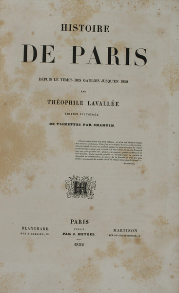 HISTOIRE DE PARIS.