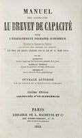 MANUEL DES ASPIRANTS AU BREVET DE CAPACITÃ‰ POUR L'ENSEIGNEMENT PRIMAIRE SUPÃ‰RIEUR.
