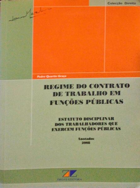 REGIME DO CONTRATO DE TRABALHO EM FUNÃ‡Ã•ES PÃšBLICAS.