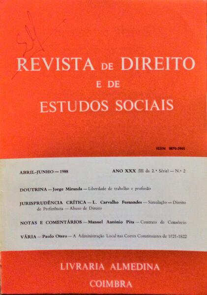 REVISTA DE DIREITO E DE ESTUDOS SOCIAIS NÂº 2.