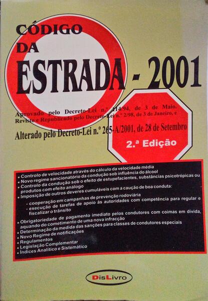 CÃ“DIGO DA ESTRADA - 2001.