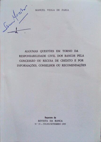ALGUMAS QUESTÃ•ES EM TORNO DA RESPONSABILIDADE CIVIL DOS BANCOS...