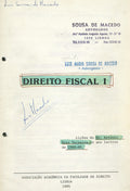 DIREITO FISCAL I.